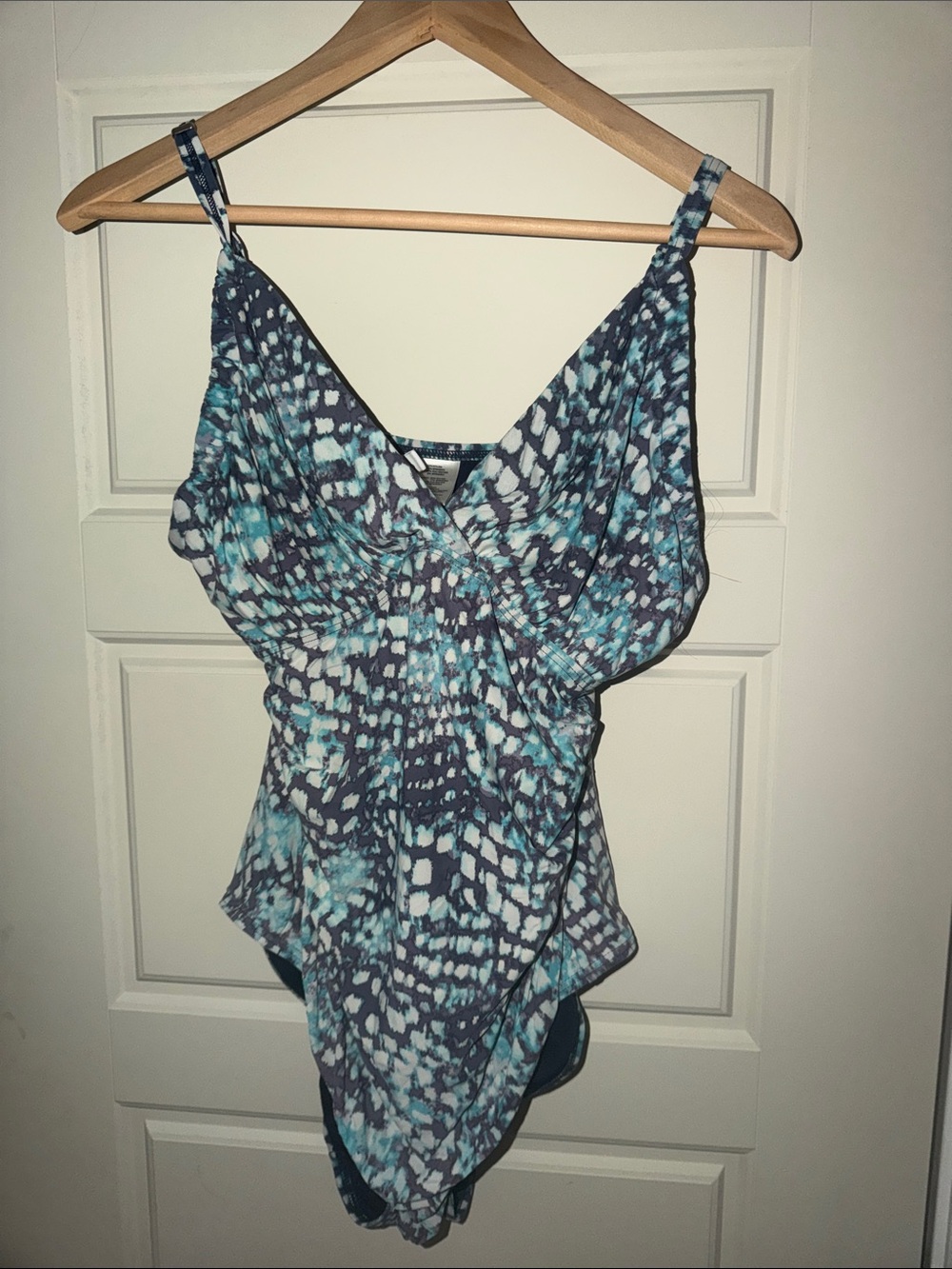Calvin Klein Blue and White Printed Camisole Tank